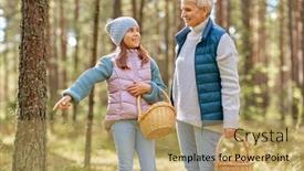  Presentation with season - Slide set consisting of season-leisure-and-people-concept background and a yellow colored foreground