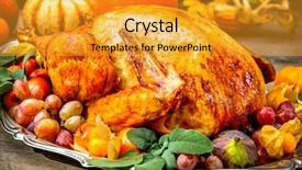  Presentation with thanksgiving dinner - Cool new presentation with season sage - thanksgiving dinner roasted turkey backdrop and a  colored foreground