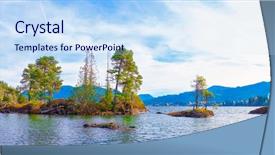  Presentation with fall lake - Cool new slide deck with season taken in bc canada backdrop and a sky blue colored foreground