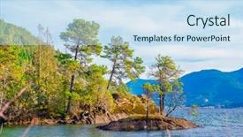  Presentation with fall season - Amazing PPT theme having season taken in bc canada backdrop and a sky blue colored foreground