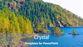  Presentation with fall lake - PPT theme with season taken in bc canada background and a teal colored foreground