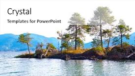  Presentation with fall lake - Colorful slides enhanced with season taken in bc canada backdrop and a white colored foreground