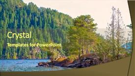  Presentation with fall lake - Presentation theme having season taken in bc canada background and a tawny brown colored foreground