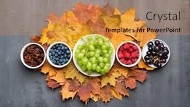  Presentation with maple leaves - PPT layouts having seasonal-autumn-background-frame background and a gold colored foreground