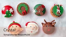  Presentation with purple festive christmas red - Cool new theme with seasonal festive christmas mini dessert backdrop and a coral colored foreground