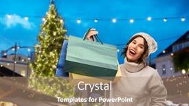  Presentation with consumerism - Colorful slide set enhanced with square market in tallinn estonia backdrop and a coral colored foreground