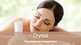  Presentation with medical spa - Theme with seasonal summer or spring background and a coral colored foreground
