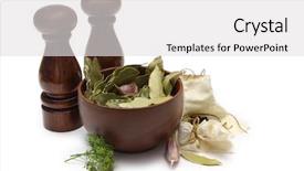  Presentation with pepper - Slide deck consisting of seasonings-including-wood-salt background and a light gray colored foreground