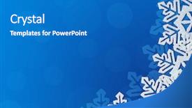  Presentation with snowflakes - Theme enhanced with seasons greetings christmas - blue background with snowflakes background and a teal colored foreground