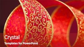  Presentation with red seasons greetings - Slides with seasons greetings christmas - red and golden bow background and a crimson colored foreground