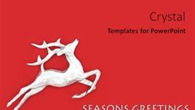  Presentation with design christmas holiday - Slides consisting of seasons-greetings-christmas-eve-reindeer background and a red colored foreground