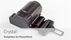  Presentation with auto parts - Amazing PPT layouts having seat-belt-for-cars backdrop and a white colored foreground