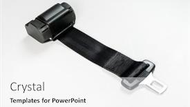  Presentation with auto parts - Theme having seat-belt-for-cars background and a white colored foreground