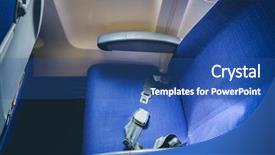  Presentation with crash - Slides having seat belt in airplane filtered background and a ocean colored foreground