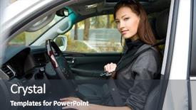  Presentation with seat belt in car safety - Amazing PPT layouts having seat belt in the car backdrop and a tawny brown colored foreground