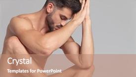  Presentation with grey - Cool new theme with seat down - sad naked man meditates backdrop and a coral colored foreground