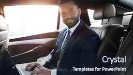  Presentation with car seat - Slides enhanced with seat of a prestigious car background and a wine colored foreground