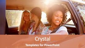  Presentation with car seat - Audience pleasing slides consisting of seat of car on road backdrop and a coral colored foreground