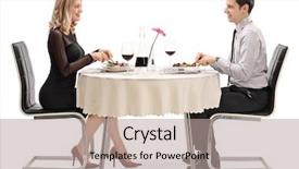  Presentation with dining restaurant - Amazing presentation having seated at a restaurant table backdrop and a mint green colored foreground