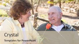  Presentation with oxygen - Audience pleasing slide deck consisting of seated man wearing oxygen backdrop and a lemonade colored foreground