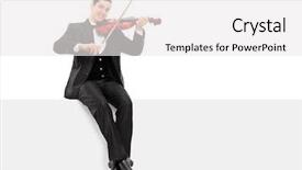  Presentation with blank - Presentation theme having seated on a blank panel background and a  colored foreground