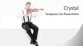  Presentation with blank backgroud - Amazing theme having seated on a blank panel backdrop and a white colored foreground