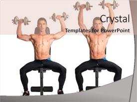 Seated Shoulder Press Studio Composite PPT template 5 | CrystalGraphics