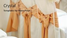  Presentation with ceremony - Audience pleasing presentation design consisting of seats-for-guests backdrop and a soft green colored foreground