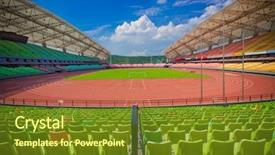  Presentation with stadium - Amazing presentation having seats in a open stadium backdrop and a tawny brown colored foreground