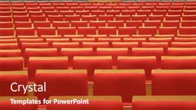  Presentation with movies - Presentation theme enhanced with seats-in-cinema-theater-hall background and a  colored foreground