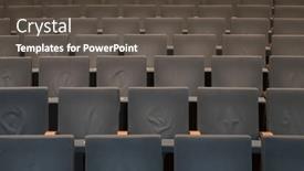  Presentation with opera - Slide set featuring seats-in-cinema-theater-opera background and a dark gray colored foreground