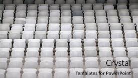  Presentation with venue - Theme having seats on the football background and a light gray colored foreground