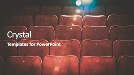  Presentation with cinema - Beautiful slides featuring seats with numbers in cinema backdrop and a tawny brown colored foreground