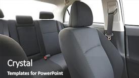  Presentation with car seat - Audience pleasing slide set consisting of seats backdrop and a dark gray colored foreground
