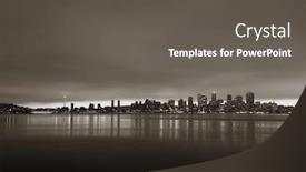  Presentation with seattle - PPT theme consisting of seattle-city-skyline-view-over background and a dark gray colored foreground