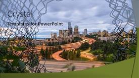  Presentation with highways - PPT layouts featuring seattle-washington-usa-downtown-skyline background and a light blue colored foreground