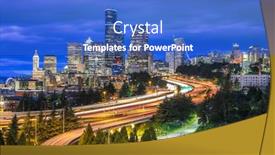  Presentation with seattle - Theme enhanced with seattle-washington-usa-downtown-skyline background and a teal colored foreground