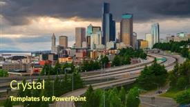  Presentation with highways - Amazing PPT layouts having seattle-washington-usa-downtown-skyline backdrop and a tawny brown colored foreground