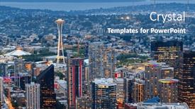 Presentation with seattle - Presentation enhanced with seattle-washington-usa-skyline background and a teal colored foreground