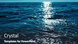  Presentation with seawater - Slide set featuring seawater-surface-with-sun-glare and a ocean colored foreground