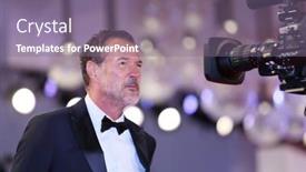  Presentation with red carpet - Beautiful presentation theme featuring sebastian-koch-walks-the-red backdrop and a  colored foreground