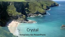  Presentation with fishing - Colorful presentation theme enhanced with secluded beach at fishing cove and navax point cornwall uk backdrop and a seafoam green colored foreground