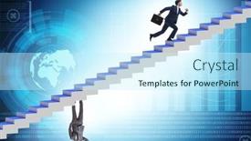  Presentation with career - PPT theme consisting of second-career-concept-with-two background and a cool aqua colored foreground