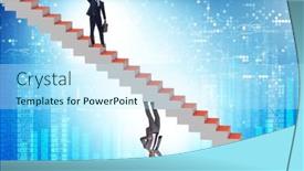  Presentation with career - Presentation theme having second-career-concept-with-two background and a cool aqua colored foreground