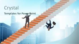  Presentation with career - Slide set with second-career-concept-with-two background and a cool aqua colored foreground