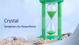  Presentation with small and big sand gravel - Audience pleasing slides consisting of second chanc - hourglass in sand on bright backdrop and a sky blue colored foreground