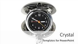  Presentation with alarm - Cool new theme with second half - silver pocket travel alarm clock backdrop and a  colored foreground