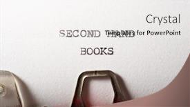  Presentation with books - Presentation theme consisting of second-hand-books-written background and a white colored foreground