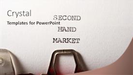  Presentation with market - Beautiful theme featuring second-hand-market-written backdrop and a sky blue colored foreground