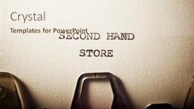  Presentation with second world war death - Amazing slide deck having second-hand-store-written backdrop and a sky blue colored foreground